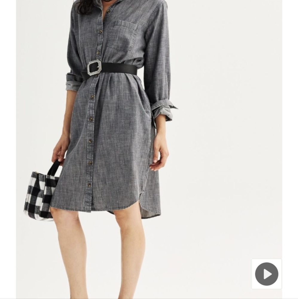 NWT Sonoma Black Long Sleeve Shirt DressClassic, versatile, NWT